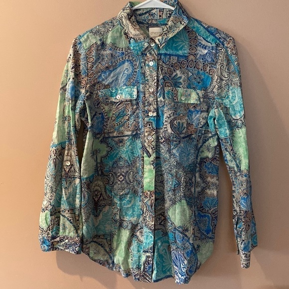 Chicos Button Down Top - Picture 1 of 8